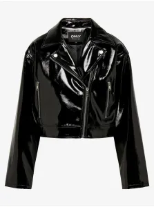 Black women's faux leather jacket ONLY Simone - Women