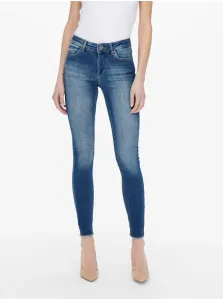 Dark Blue Women's Skinny Fit Jeans with Embroidered Effect ONLY Bl - Women
