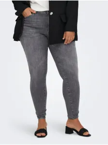 Grey Womens Skinny Fit Jeans ONLY CARMAKOMA Power - Women #7189495