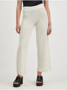 Cream Women's Ribbed Wide Pants ONLY Cata - Women #584074