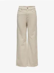 Beige Women's Wide Corduroy Pants ONLY Hope - Ladies #618274