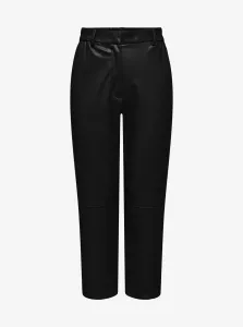 Black Leatherette Pants ONLY Idina - Women #615956