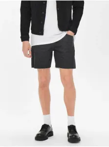 Čierne rifľové šortky ONLY & SONS Avi #653711