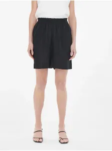 Black Womens Linen Shorts ONLY Tokyo - Women #6689571
