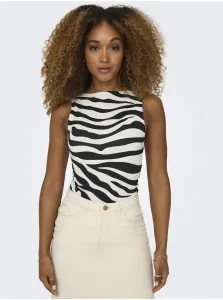 Black and cream women's patterned top ONLY Lea - Women #8782376