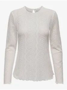 Creamy women's lace T-shirt ONLY Medelina - Women #9086775