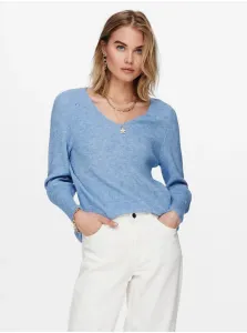 Light blue women's brindle sweater ONLY Onlatia - Women #8654089