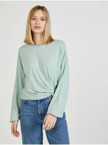 Light green T-shirt with knot ONLY Free - Women #706010
