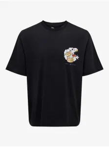 Men's Black T-Shirt ONLY & SONS Disney - Men #9087325