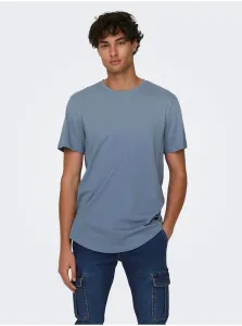 Men's Blue Basic T-Shirt ONLY & SONS Matt Longy - Men #8955239