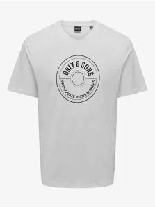 Men's White T-Shirt ONLY & SONS Lamer Life - Men #8955247