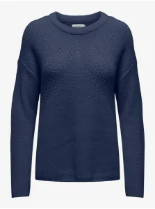 Navy blue women's basic sweater ONLY Bella - Women #8954214