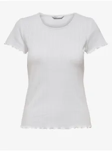ONLY Dámske tričko ONLCARLOTTA Tight Fit 15256154 White XS
