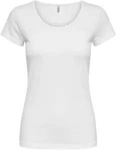 ONLY Dámske tričko ONLLIVE LOVE LIFE Tight Fit 15205059 White M