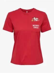 Red Women's Christmas T-Shirt ONLY Disney - Women #601503