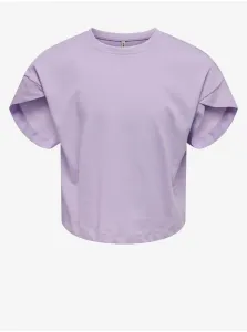 Svetlo fialové dievčenskú basic tričko ONLY Essa #6850513