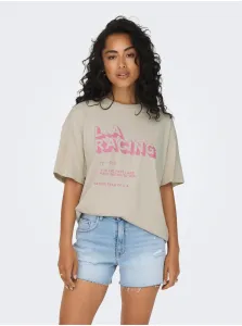 Beige Women's Oversize T-Shirt ONLY Lina - Women