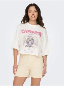 White Women's Oversize T-Shirt ONLY Lucy - Women #6900889