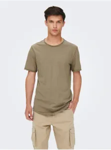 Béžové melírované basic tričko ONLY & SONS Benne #641811