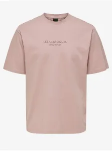 Pink T-Shirt ONLY & SONS Les Classiques - Men #642320