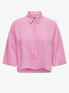 Pink women's cropped shirt ONLY Astrid - Women #9358259