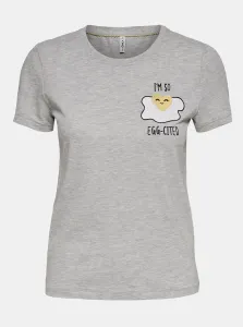 Grey T-shirt with PRINT ONLY - Women #1046254