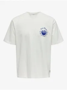 White Men's T-Shirt ONLY & SONS Lucian - Men #9083392