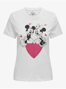 Biele dámske tričko ONLY Mickey