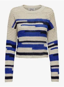Women's blue and cream sweater ONLY Bessie - Women #9084782