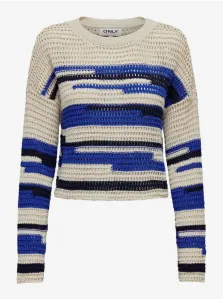 Women's blue and cream sweater ONLY Bessie - Women #9084784