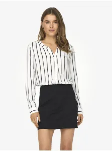 Women's White Striped Blouse ONLY Gusta - Women #8967087