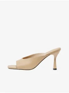 Light brown women's heeled slippers ONLY Aiko - Women #6654885