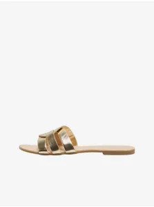 Women's slippers in gold color ONLY Feli-4 - Women's #9227468