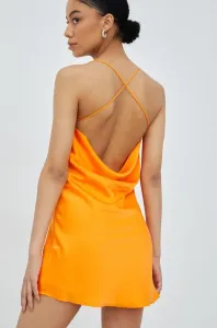 Šaty Only oranžová farba, mini, priliehavá