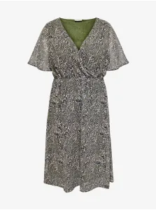 Khaki Ladies Patterned Dress ONLY CARMAKOMA Inessa - Women #5545928