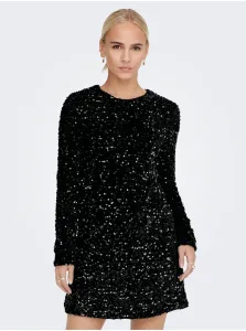 Black Women's Minidress with Sequins ONLY Anika - Women #598378