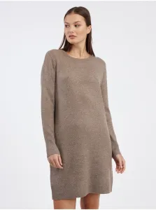 Hnedé dámske svetrové melírované šaty ONLY Rica #7779693