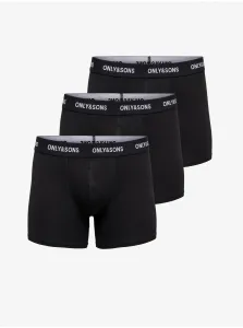 Set of three black boxer shorts ONLY & SONS Fitz - Men #4625685