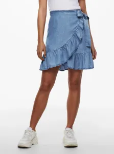 Modrá rifľová zavinovacia sukňa ONLY #731527