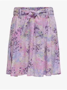 Svetlo fialová dievčenská kvetovaná sukňa ONLY Anna