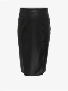 Women's black faux leather pencil skirt ONLY CARMAKOMA Mia - Women #8235850