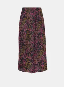 Ružovo-modrá kvetovaná midi sukňa ONLY #736129