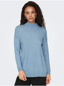 Modrý melírovaný sveter ONLY Lesly