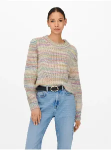 Beige women's patterned sweater ONLY Carma - Women