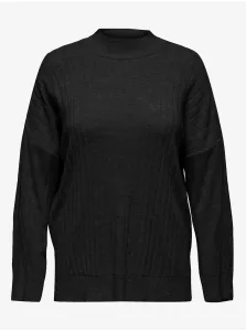 Black Women's Ribbed Sweater ONLY CARMAKOMA New Tessa - Women #7399337