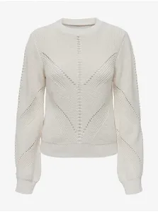 White Womens Patterned Sweater ONLY Ella - Women #7390124