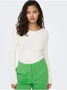 White sweater with opening at back ONLY Emmy - Women