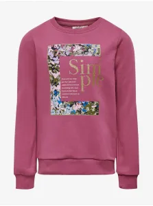 Dark pink girly sweatshirt ONLY Glena - Girls #7449568