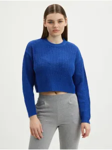 Dark blue women cropped sweater ONLY Malavi - Women #4916800