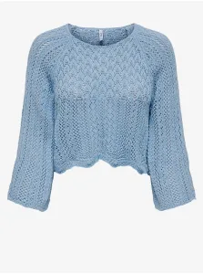 Blue Ladies Cropped Sweater ONLY Nola - Women #586353